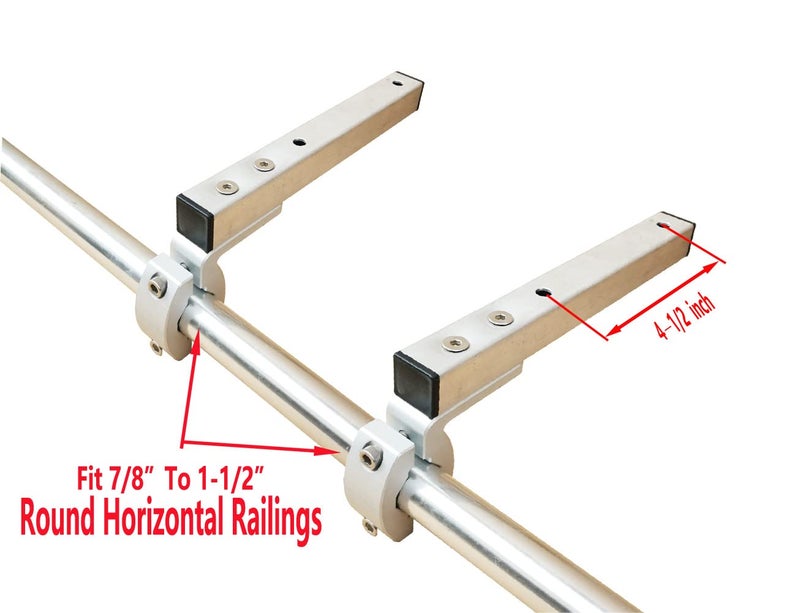 Brocraft Pontoon Grill Bracket/Boat Rail Mount Grill Bracket/BBQ Dual Extended Horizontal Rail Mounts - Image 2